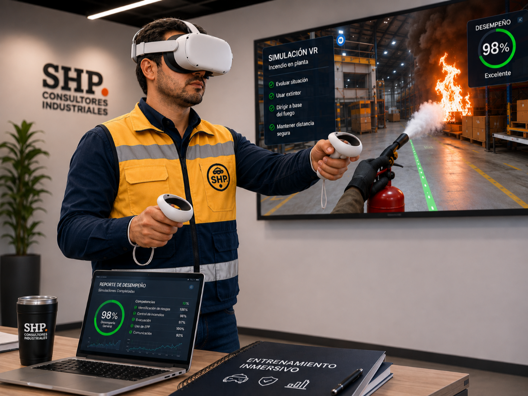 Capacitación con realidad virtual de SHP: práctica inmersiva sin riesgo real